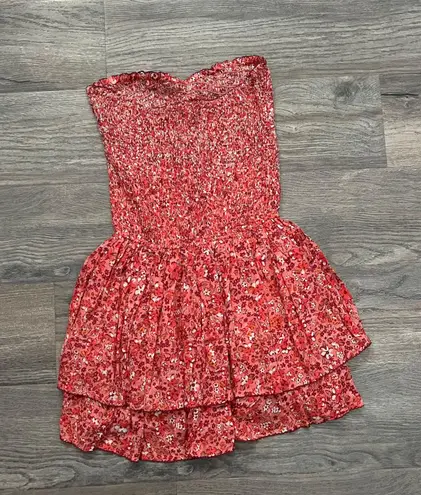 Poupette St. Barth Triny Smocked Bandeau Mini Dress