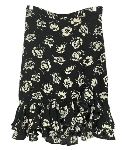 Polo Ralph Lauren Floral Black and Cream ruffle skirt size 4, Spring, Summer