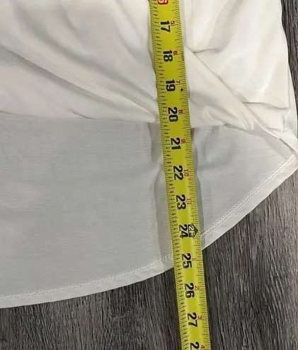 No 11 Las Angeles NWOT white front cross tank w/ stretch waist + long back small