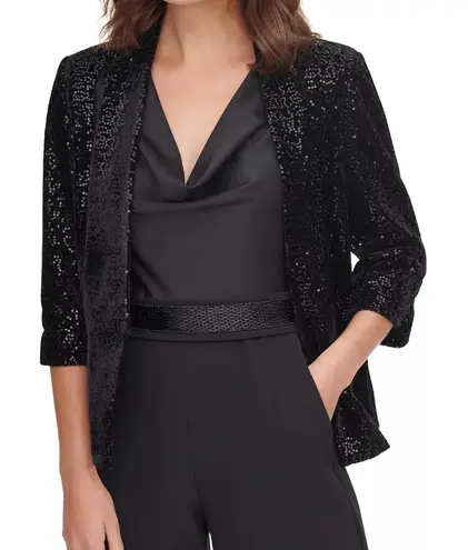 Eliza J - Sequinned Velvet Blazer