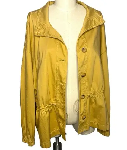 Madewell  Highbury Military Cargo Jacket Lightweight Goldenrod Yellow size XL