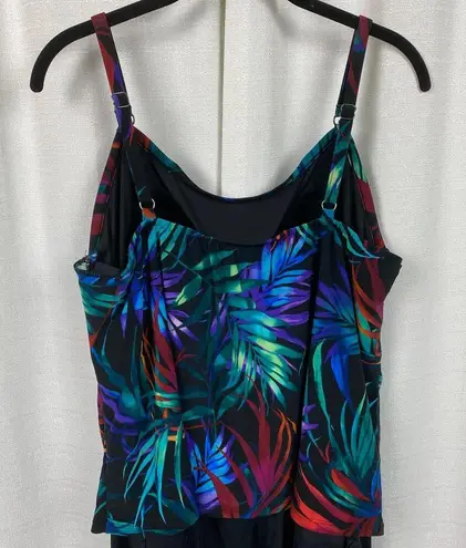 MiracleSuit Trimshaper Farrah Romper One Piece Swimsuit Sz.16