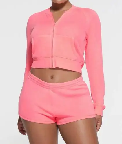 SKIMS Modal French Terry Loose Short | Coral | Size M