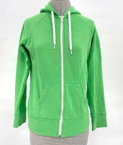 Tek Gear Brat Lime Green Zip Up Hoodie Electric Neon Bright Summer Active Size S