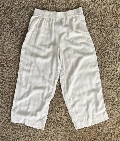 Sigrid Olsen Wide Leg Linen Pants in Women's Size Large in Ivory Beachwear - Image 1