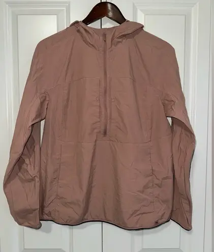 Mountain Hardwear Lightweight Half Zip Hooded Hiking Windbreaker L