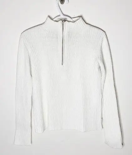 Woolrich mock neck quarter zip ribbed sweater sz S
