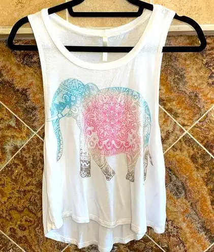 Women's Colorful Pastel Tribal Elephant Tank Top