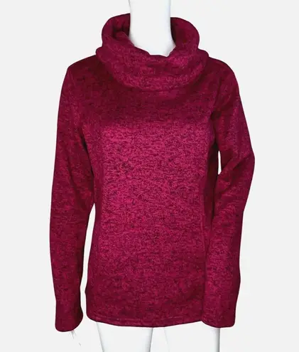 Mountain Warehouse Sweatshirt Women 6 Dark Pink Marled Cowl Neck Cozy Athleisure