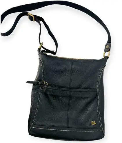 The Sak Iris Cross Body Bag Roots Leather Crossbody Bag Purse Tote Black Leather