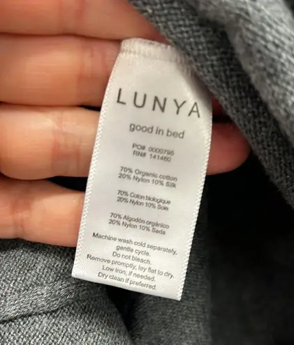 Lunya Silk Blend Knit Sleep Shorts S “Good in Bed” Gray