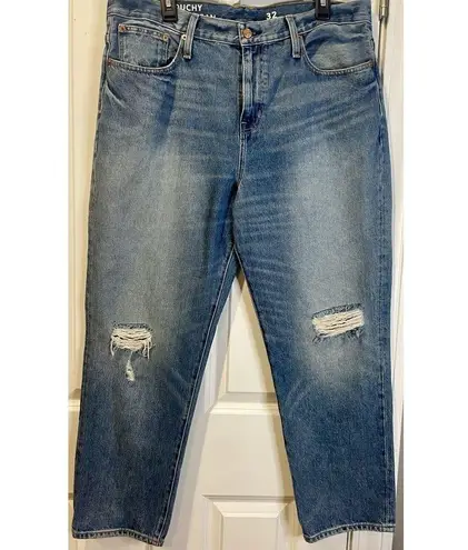 J. Crew Slouchy Boyfriend Jeans Southern Sky Medium Wash Midrise Women's Size 32 Blue