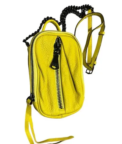 Aimee Kestenberg Yellow Crossbody Bag with Black Chain Strap