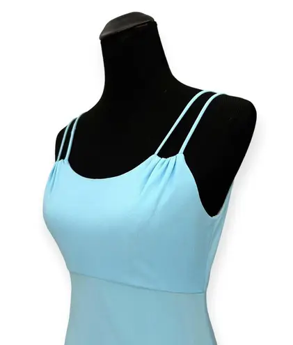 Beaux and Belles | M | VINTAGE '70s Pale Blue Maxi Dress Gown w/ Lace Trim Cape Size M