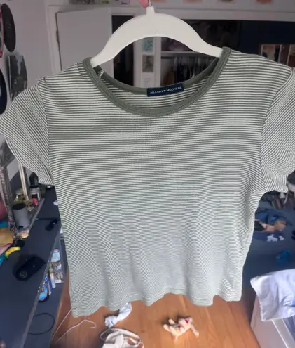 Brandy Melville Striped Cropped Shirt