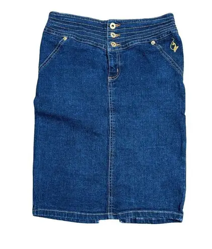 Baby Phat 90's Y2K VTG. DENIM SKIRT SZ. 7 MEDIUM