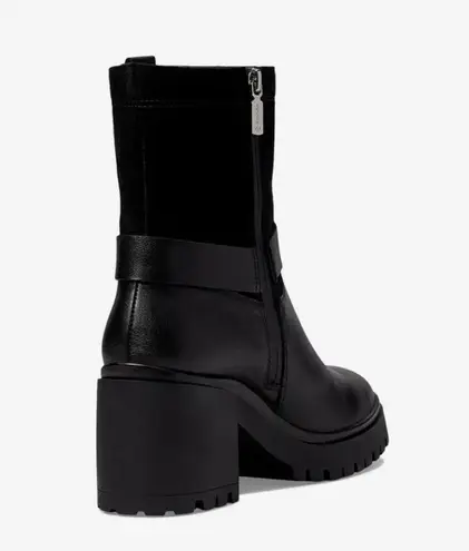 Blondo New!  Leather Rebel Waterproof Moto Biker Boot Black Sz 8.5 $170