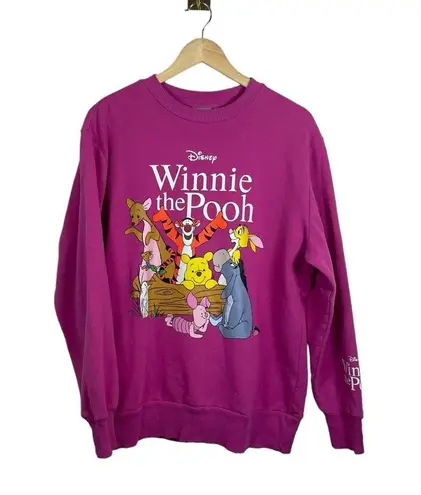 Disney Vintage  Winnie The Pooh Oversized Crewneck Sweatshirt in Pink Size M