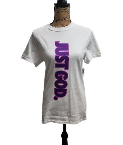 GOD IS DOPE TShirt Womens Size Small White Casual ShortSleeve Bold Graphic