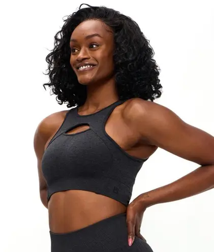 Buffbunny Form Reversible Seamless Sports Bra in Charcoal size Large Gray