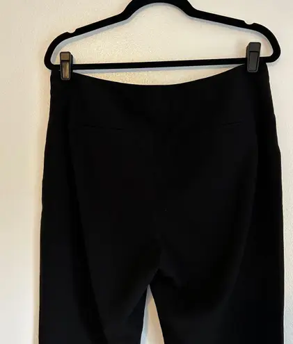 Oak + Fort wide straight leg twill trouser pants black