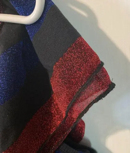 Diesel women's XXS one shoulder striped sparkle shimmer ruffle party dress NWD