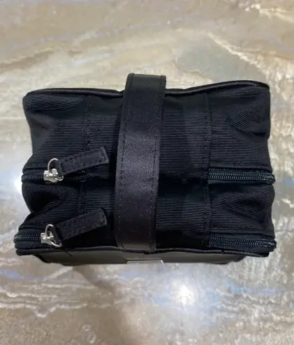 Dior Black Beauty Toiletry Bag Pouch Travel Case Dual Zipper (See all pics and Read Description)