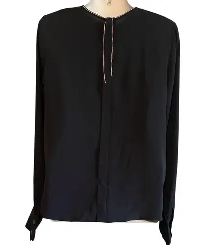 Marni Black Boxy Long Sleeve Blouse Size 40