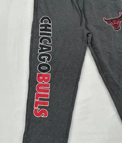 Nba Chicago Bulls Basketball UNK Gray Graphic Logo Joggers Sweatpants Size L