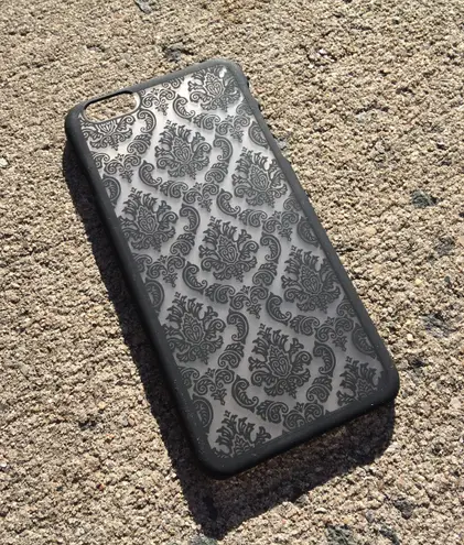 iPhone 6Plus/ 6s Plus Fashion Flower Lace Shockproof Hard Case Black Multiple