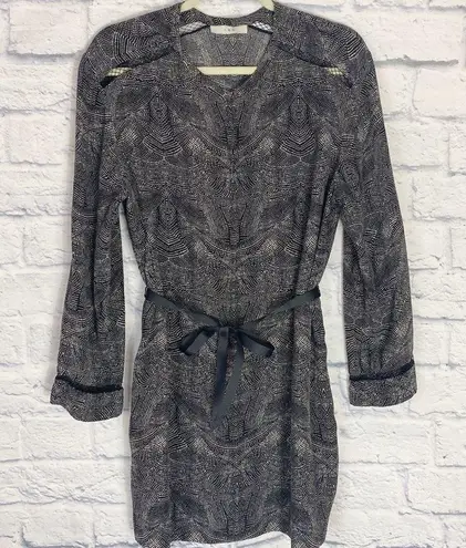 IRO Barich black and white silk shirt dress