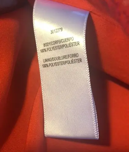 Halston Heritage Chiffon Halter Maxi Dress Sz. 16 Red Draped Neck Cockta…