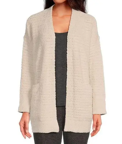 Barefoot Dreams • CozyChic® Boucle Welt Pocket Cardigan Ivory Cream Almond