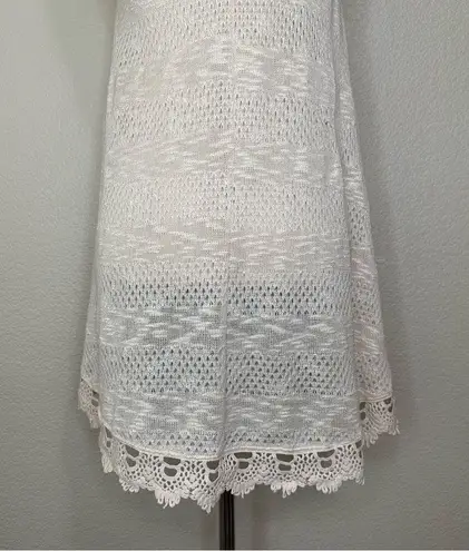 Chloe K Off White Lace Crochet Sleeveless Dress