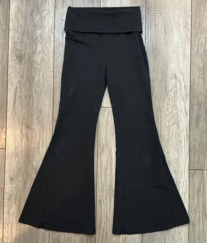 Offline by Aerie Black Foldover Super Flare Leggings Pants Size Small