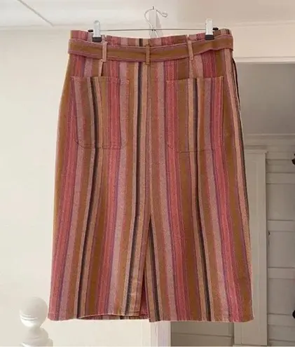 The Great The Trouser Belted Pencil Skirt in Bolero Stripe Size 3 Retail $295