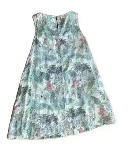 Artisan NY Linen Beach Print Shift Dress Medium