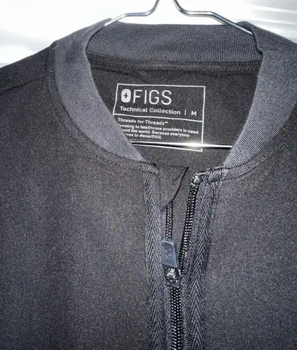 FIGS Bellery Bomber Scrub Jacket - Black