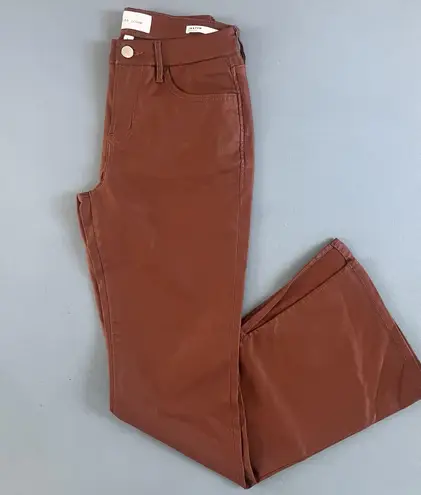 Dear John Jaxytn Cognac Brown Mid Rise Side Slit Bootcut Pants