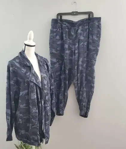 Lane Bryant  Blue Fatigue Jogger Pant Set 18/20