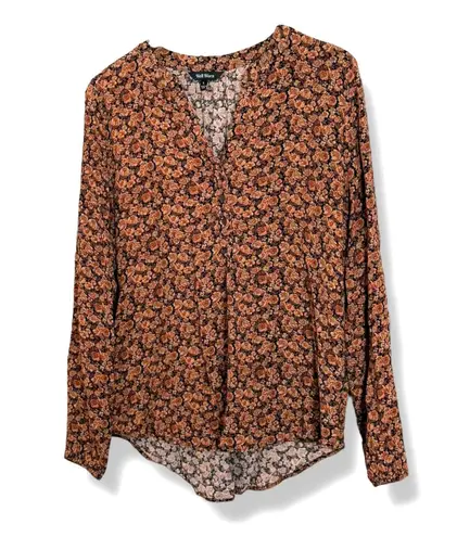 Well Worn Women’s Size L Floral Print Long Sleeve Blouse by | Fall Floral Pattern