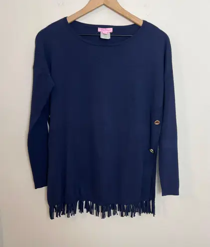 Lilly Pulitzer - Ramona Fringe Sweater Navy