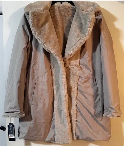 Rachel Roy Reversible Faux Fur Coat