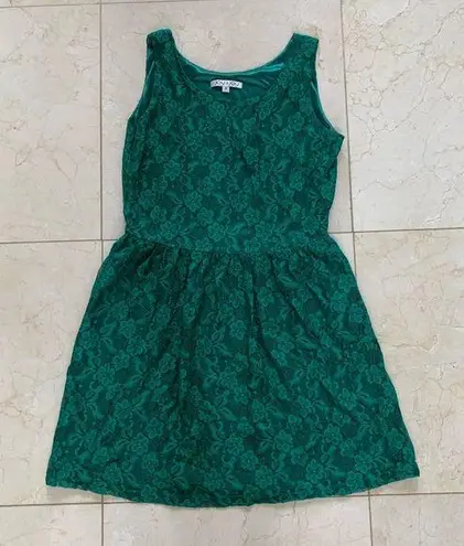 Joy Joy Green Lace Dress Sz M Like New Adorable