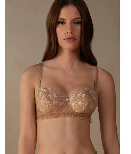 NWT Women's Intimissimi Daniela Little Pleasures Polka Dot in Beige size 38D Black