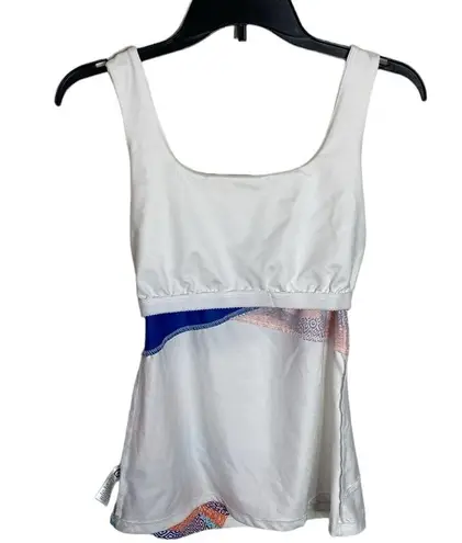 Eleven by Venus Williams aztec collection drill tank top size S White