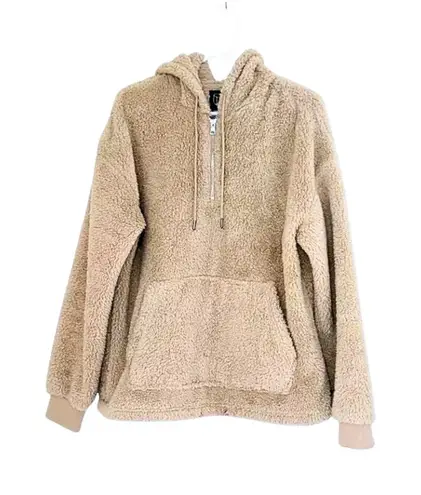 Original Use Beige Tan Unisex Cozy Teddy Quarter Zip Up Hoodie — XSmall (Men’s)