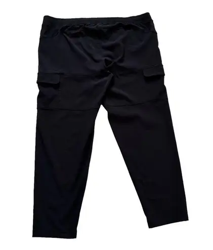 All In Motion  Pants Black Stretch Pull On Cargo Tapered Leg Active Size XXL