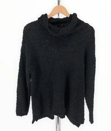 Bobeau Black Boucle Nubby Long Sleeve Mock Neck Sweater size 1X