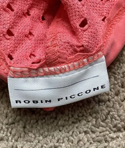 Robin Piccone New. coral crochet lace swimsuit. Retails $178. Small